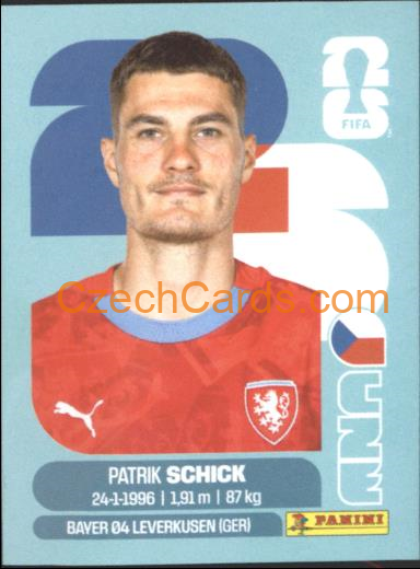 Patrik Schick 2026 Panini World Cup Sticker #CZE20