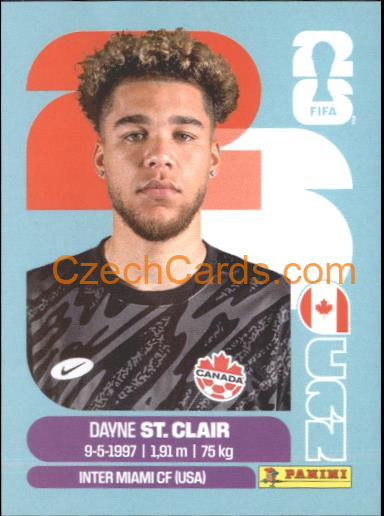 Dayne St.Clair 2026 Panini World Cup Sticker #CAN2