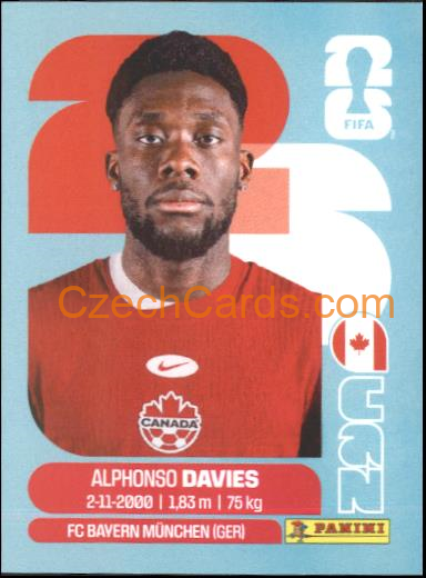 Alphonso Davies 2026 Panini World Cup Sticker #CAN3