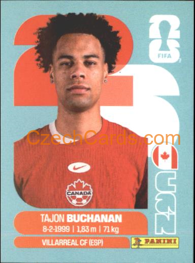 Tajon Buchanan 2026 Panini World Cup Sticker #CAN17