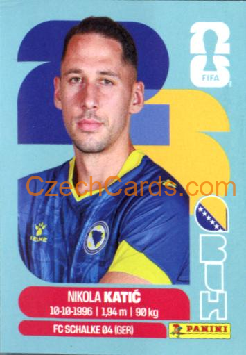 Nikola Katic 2026 Panini World Cup Sticker #BIH7