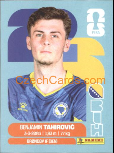 Benjamin Tahirovic 2026 Panini World Cup Sticker #BIH9