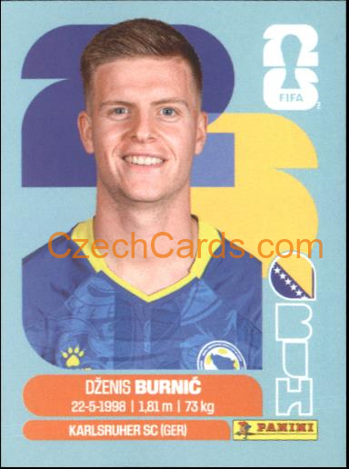 Dzenis Burnic 2026 Panini World Cup Sticker #BIH14