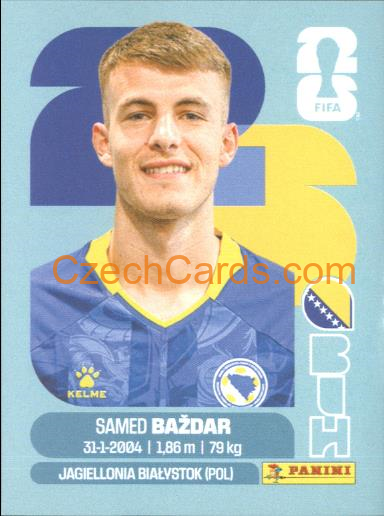 Samed Bazdar 2026 Panini World Cup Sticker #BIH19