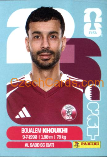 Boualem Khoukhi 2026 Panini World Cup Sticker #QAT6