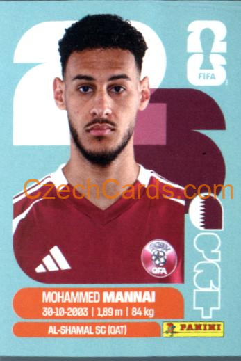 Mohamed Al-Mannai 2026 Panini World Cup Sticker #QAT9