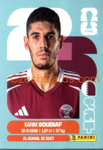 Karim Boudiaf 2026 Panini World Cup Sticker #QAT10