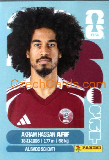 Akram Hassan Afif 2026 Panini World Cup Sticker #QAT18