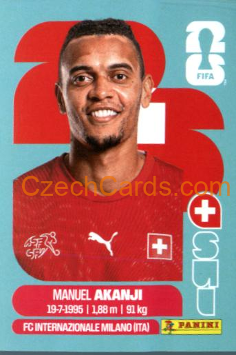 Manuel Akanji 2026 Panini World Cup Sticker #SUI4