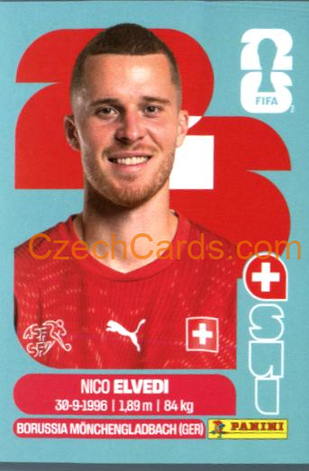 Nico Elvedi 2026 Panini World Cup Sticker #SUI6