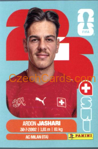 Ardon Jashari 2026 Panini World Cup Sticker #SUI14