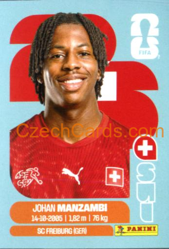Johan Manzambi 2026 Panini World Cup Sticker #SUI15