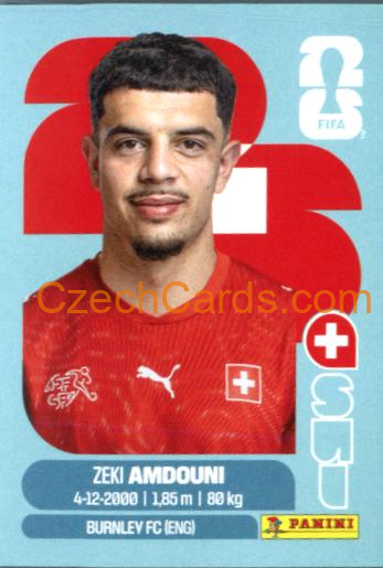 Zeki Amdouni 2026 Panini World Cup Sticker #SUI20