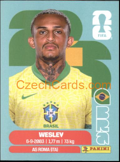 Wesley 2026 Panini World Cup Sticker #BRA8