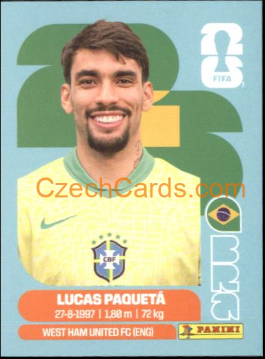 Lucas Paquetá 2026 Panini World Cup Sticker #BRA9