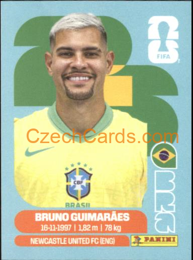 Bruno Guimarães 2026 Panini World Cup Sticker #BRA11