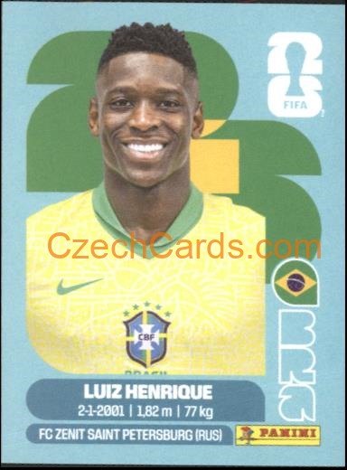Luiz Henrique 2026 Panini World Cup Sticker #BRA12