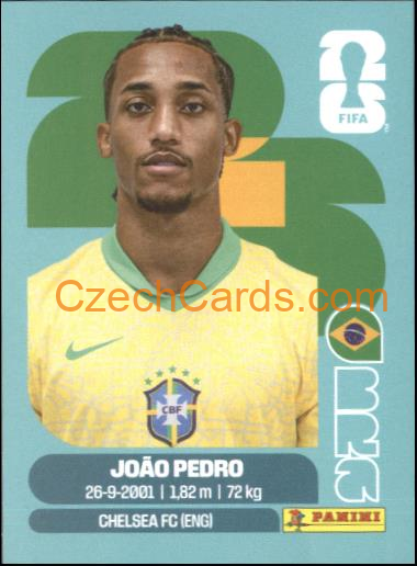 João Pedro 2026 Panini World Cup Sticker #BRA16