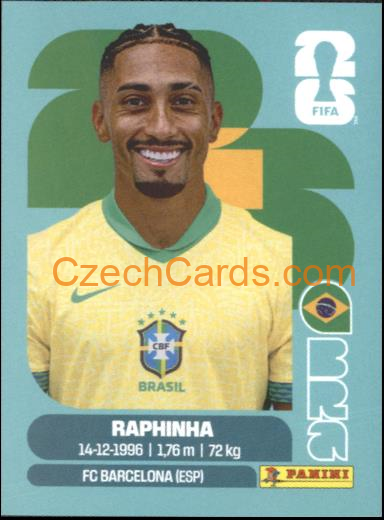 Raphinha 2026 Panini World Cup Sticker #BRA19