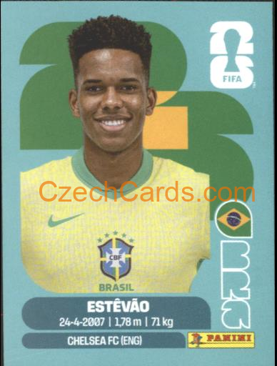 Estévão 2026 Panini World Cup Sticker #BRA20