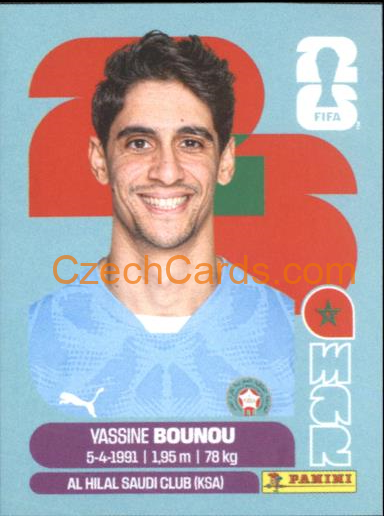 Yassine Bounou 2026 Panini World Cup Sticker #MAR2