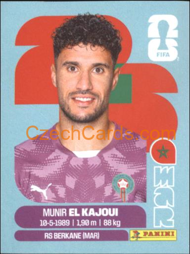 Munir El Kajoui 2026 Panini World Cup Sticker #MAR3
