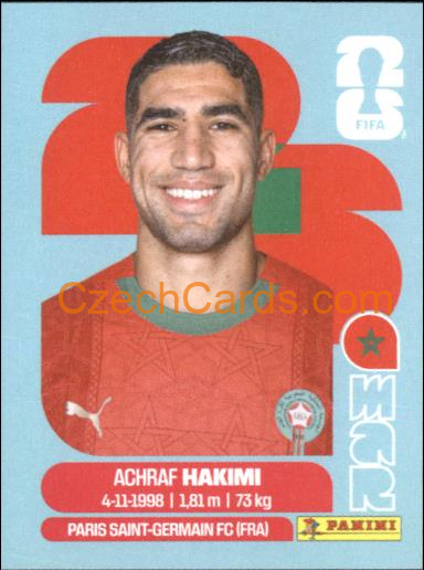 Achraf Hakimi 2026 Panini World Cup Sticker #MAR4
