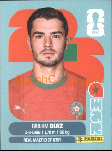 Brahim Diaz 2026 Panini World Cup Sticker #MAR19