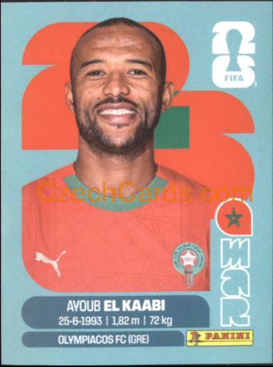 Ayoub El Kaabi 2026 Panini World Cup Sticker #MAR20