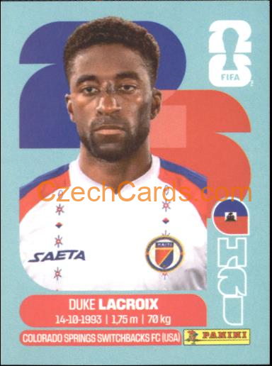 Duke Lacroix 2026 Panini World Cup Sticker #HAI7
