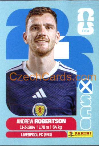 Andrew Robertson 2026 Panini World Cup Sticker #SCO6