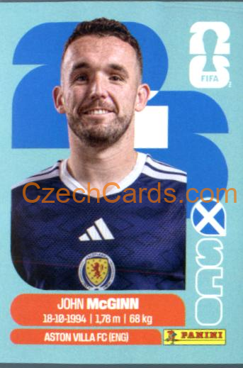 John McGinn 2026 Panini World Cup Sticker #SCO17