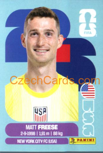 Matt Freese 2026 Panini World Cup Sticker #USA2