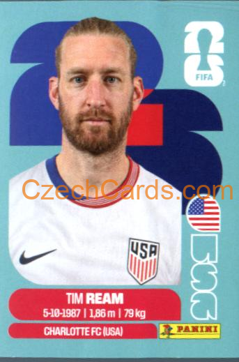 Tim Ream 2026 Panini World Cup Sticker #USA4