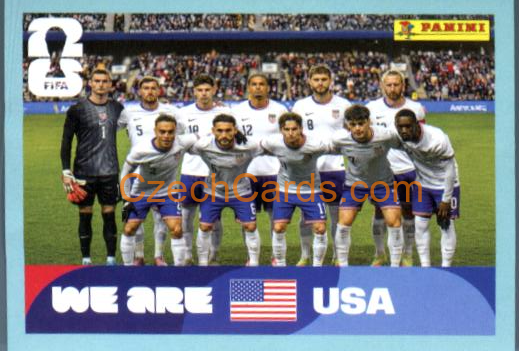 Team Photo 2026 Panini World Cup Sticker #USA13