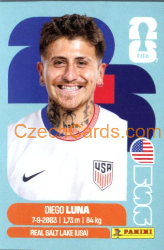 Diego Luna 2026 Panini World Cup Sticker #USA14