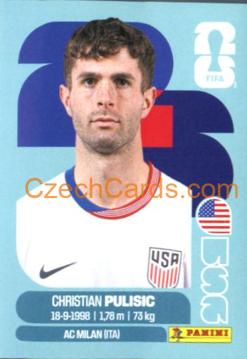 Christian Pulisic 2026 Panini World Cup Sticker #USA16