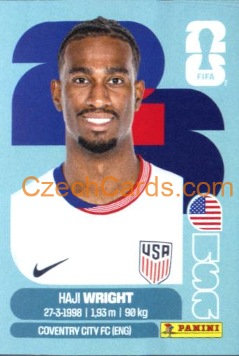 Haji Wright 2026 Panini World Cup Sticker #USA19