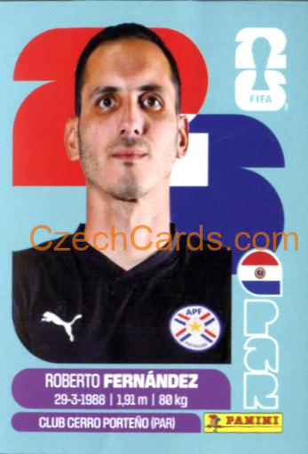 Roberto Fernandez 2026 Panini World Cup Sticker #PAR2