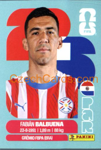 Fabián Balbuena 2026 Panini World Cup Sticker #PAR5