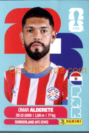 Omar Alderete 2026 Panini World Cup Sticker #PAR7