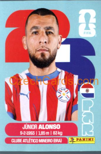 Junior Alonso 2026 Panini World Cup Sticker #PAR8