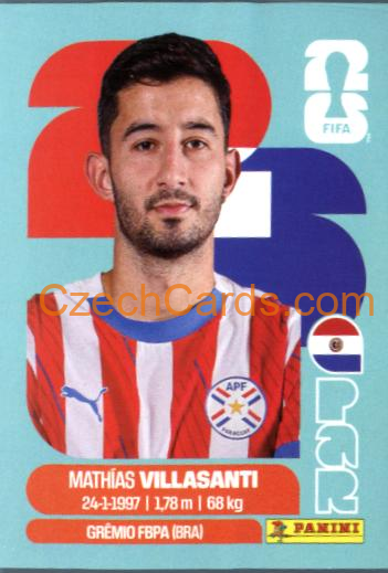 Mathías Villasanti 2026 Panini World Cup Sticker #PAR9