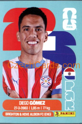 Diego Gomez 2026 Panini World Cup Sticker #PAR10
