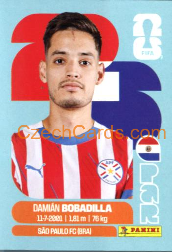 Damián Bobadilla 2026 Panini World Cup Sticker #PAR11