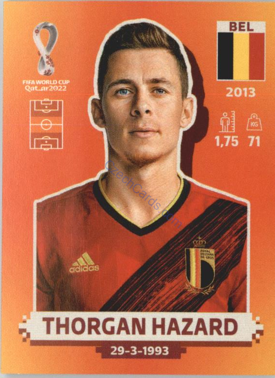 Thorgan Hazard 2022 Panini WC Qatar Sticker #BEL 12