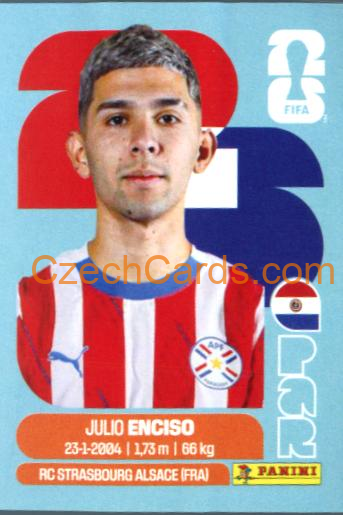 Julio Enciso 2026 Panini World Cup Sticker #PAR15
