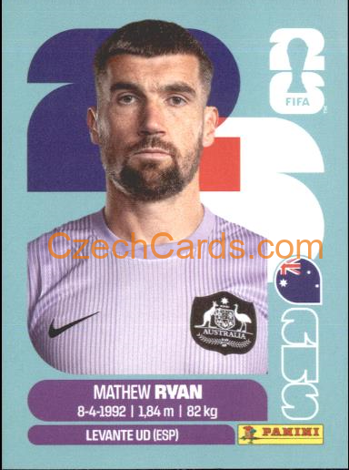 Mathew Ryan 2026 Panini World Cup Sticker #AUS2