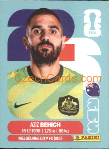 Aziz Behich 2026 Panini World Cup Sticker #AUS7