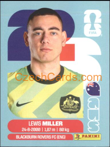 Lewis Miller 2026 Panini World Cup Sticker #AUS9
